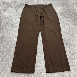 RVCA Dagger Chino Pants Mens 34x30 Dark Brown Straight Leg Flat Front Casual
